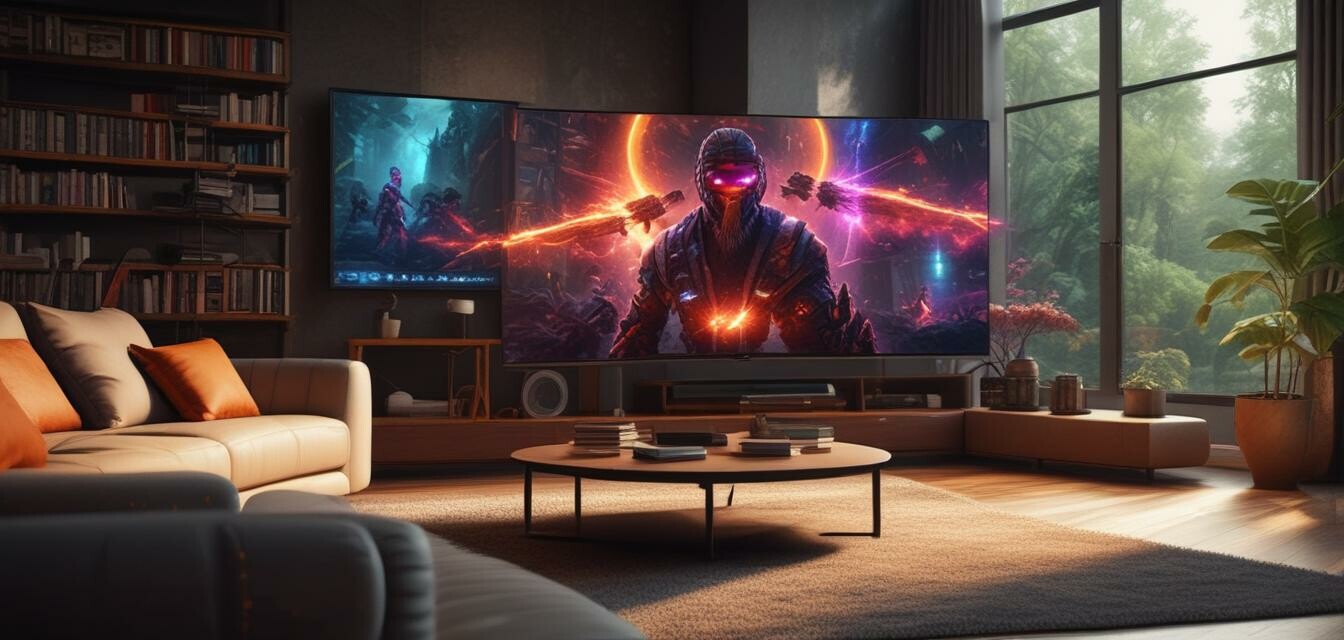 Smart Gaming TV displaying a game